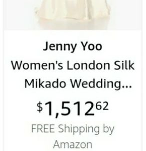NWT Jenny Yoo Women's London Mikado Silk Wedding Dress. SIZE 8